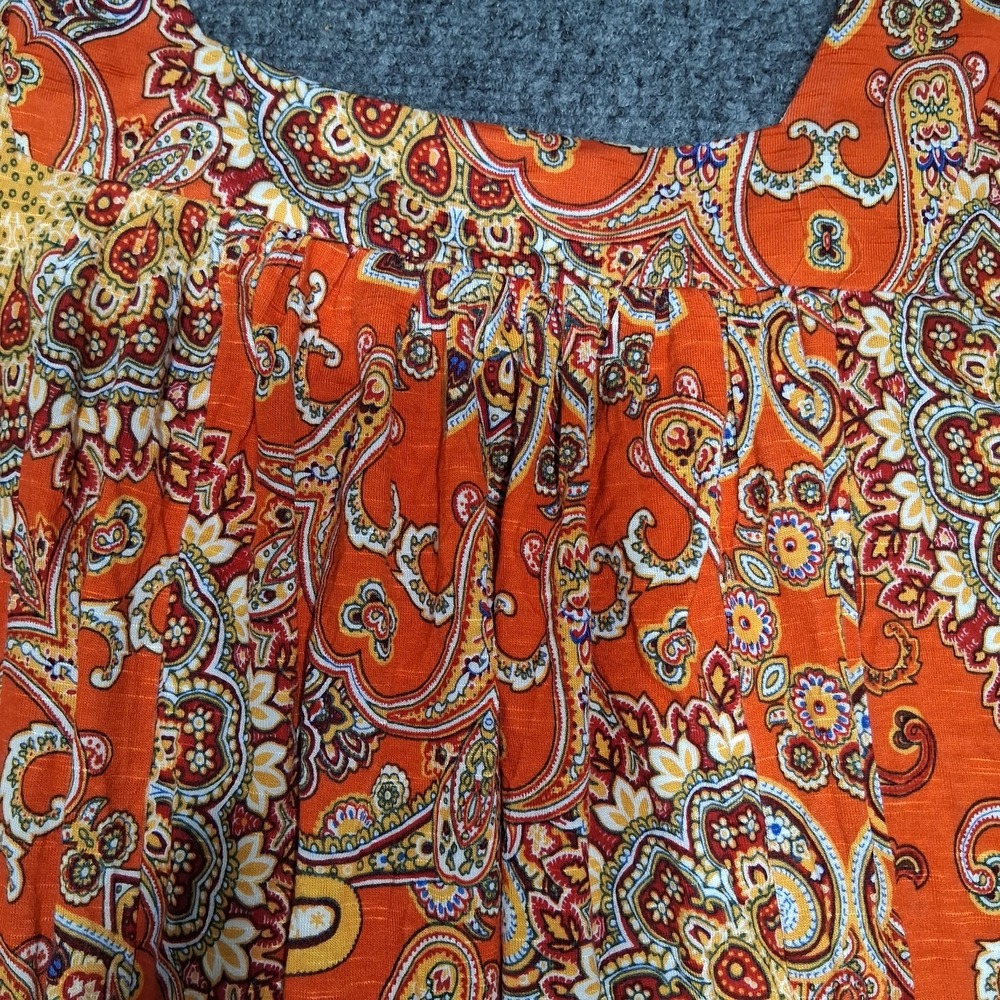 Cato established 1946 Women's 14/16W Square Neck Paisley Print Blouse Top - Picture 8 of 10